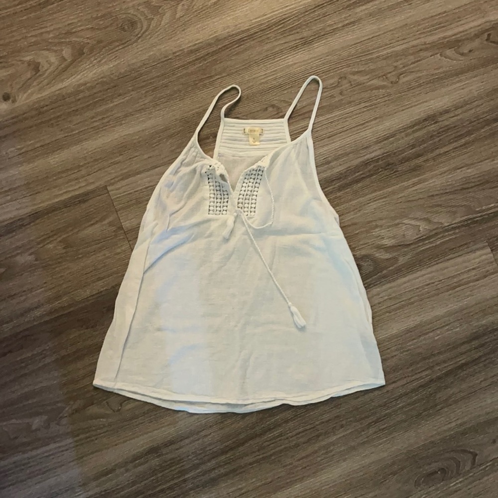 White linen tank